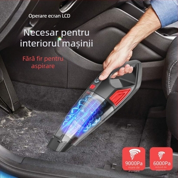 Aspirator de mână pentru mașină, uscat și ud, 120 W, baterie încorporată 2500–3000 mAh, aspirație 10–15 kPa