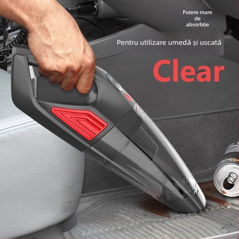Aspirator de mână pentru mașină, uscat și ud, 120 W, baterie încorporată 2500–3000 mAh, aspirație 10–15 kPa