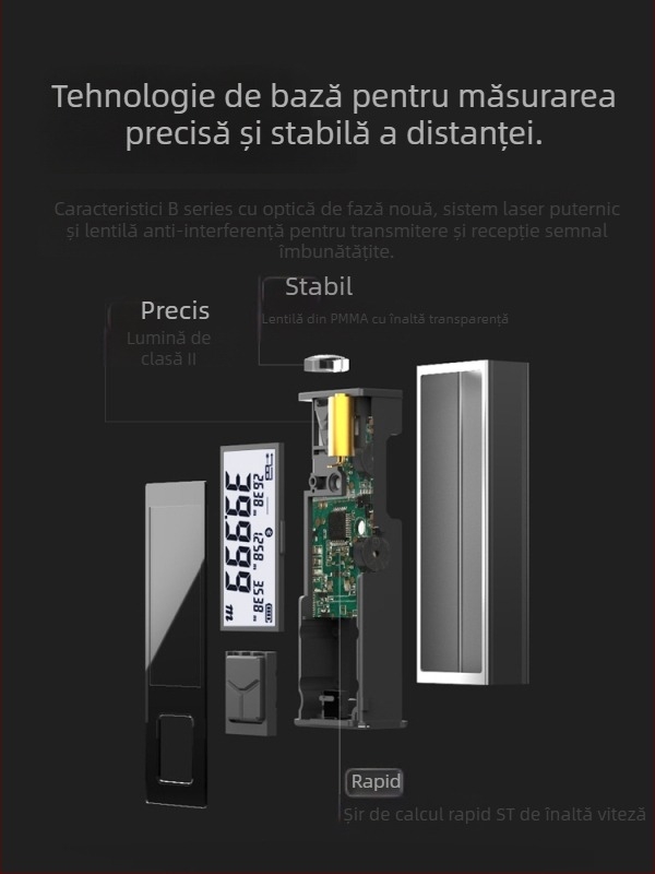 Sw-bt60 Mini laser de măsurare a distanței portabil, riglă electronică de înaltă precizie și aplicație Bluetooth