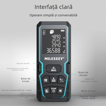 Distanțier cu laser, măsurare infraroșu, precizie înaltă, instrument portabil impermeabil (Brand Magnification; Tip distanțier: distanțier cu laser; Memorie maximă: 30)