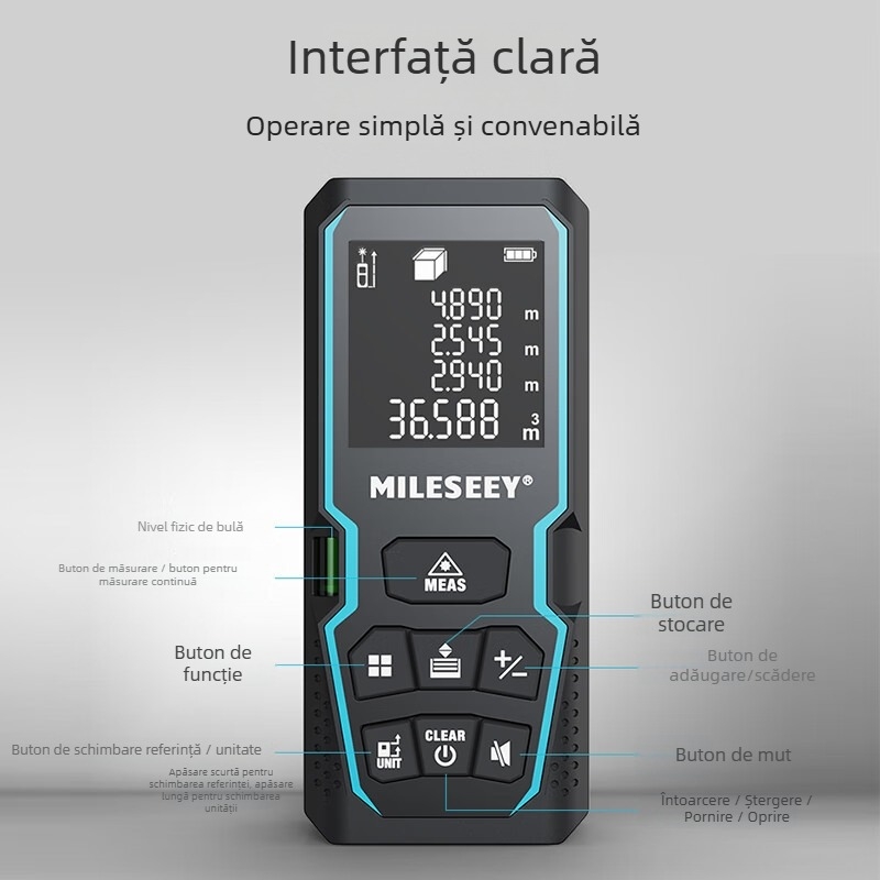 Distanțier cu laser, măsurare infraroșu, precizie înaltă, instrument portabil impermeabil (Brand Magnification; Tip distanțier: distanțier cu laser; Memorie maximă: 30)
