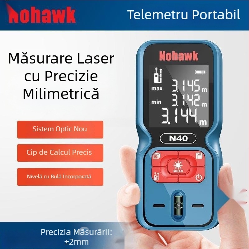 Distanțier laser de înaltă precizie cu Bluetooth, măsurare infraroșu — riglă electronică portabilă