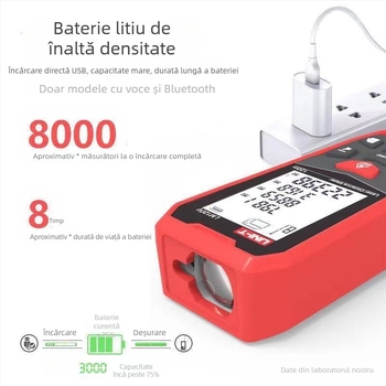 LM40e+ Metru laser de distanță (Uni-T) pentru decor interior