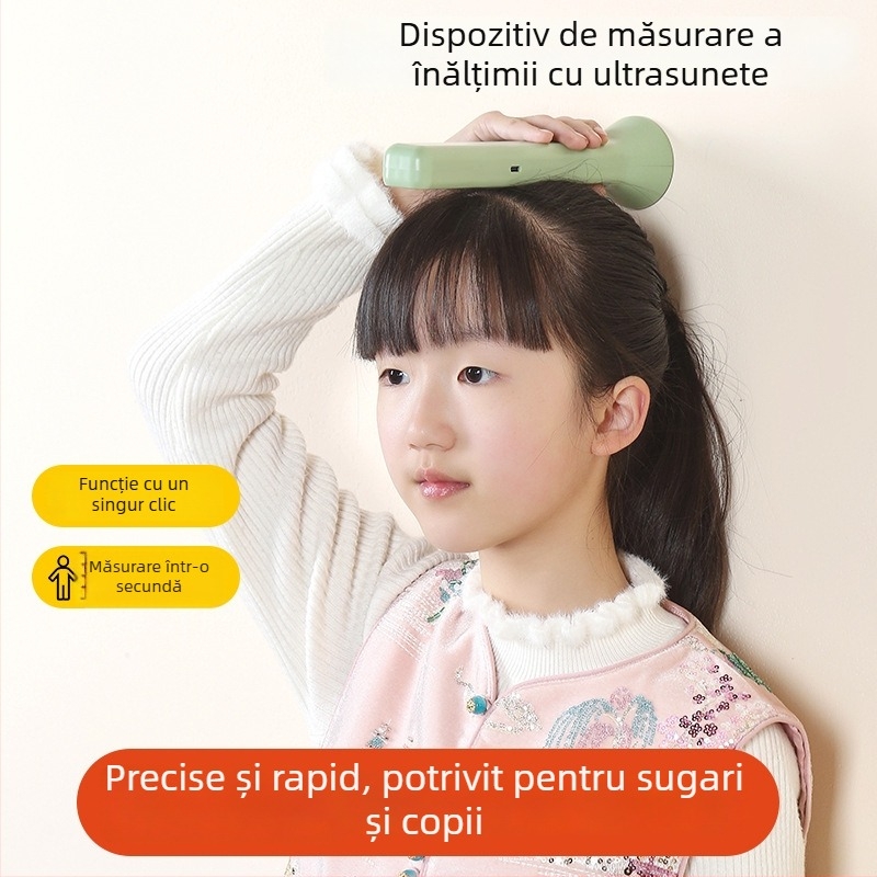 Instrument ultrasonor de măsurare a înălțimii – riglă electronică portabilă pentru uz casnic, măsurător de înălime pentru copii