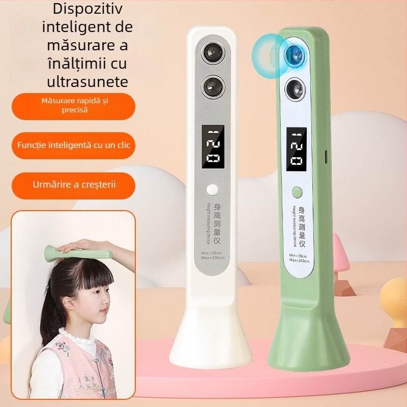 Instrument ultrasonor de măsurare a înălțimii – riglă electronică portabilă pentru uz casnic, măsurător de înălime pentru copii