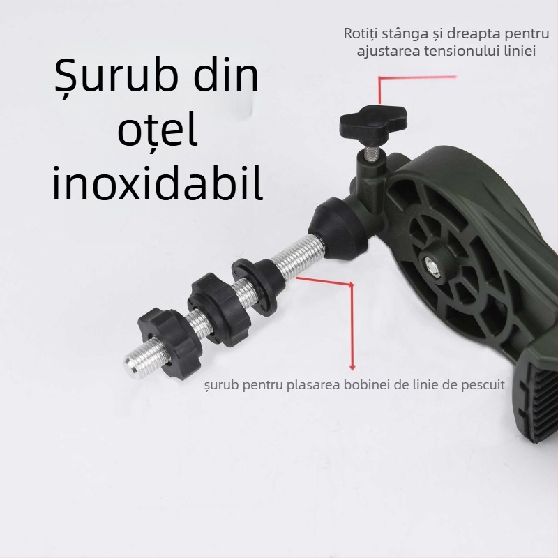 Dispozitiv de înfășurare a liniei pentru tamburi de pescuit, pentru mai multe tamburi, semi-automat, model Online device, material Nylon