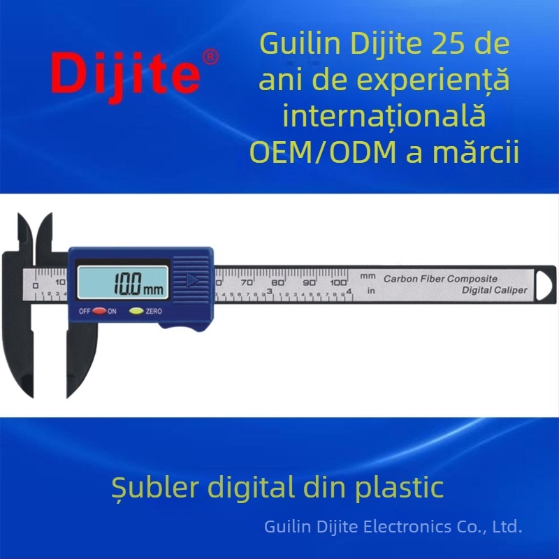 Dijite caliper digital, 0-100 mm, din plastic