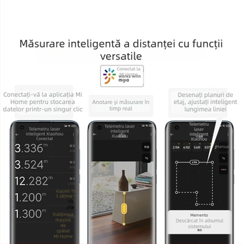 Little Monkey Tools Metru laser de distanță, riglă electronică inteligentă compactă, măsurare cu infraroșu pentru renovări interioare