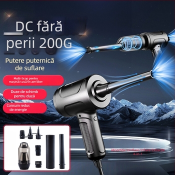 Aspirator auto cu suflare și absorbție integrate, cablu de 3 m, motor DC fără peri, fără baterie, duză plată