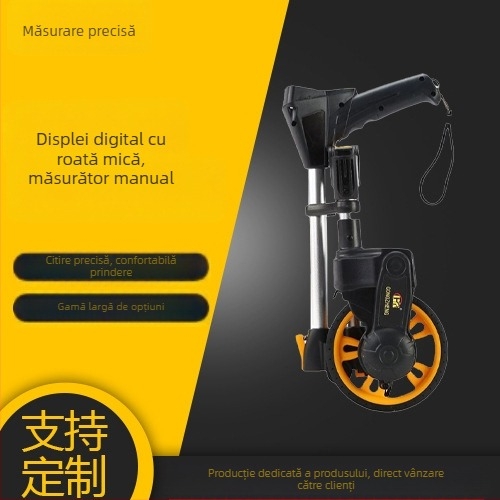 Distanțier portabil cu afișaj digital, roată mică, design pliabil, rază până la 99999 m, precizie 99%, greutate 1,7 kg