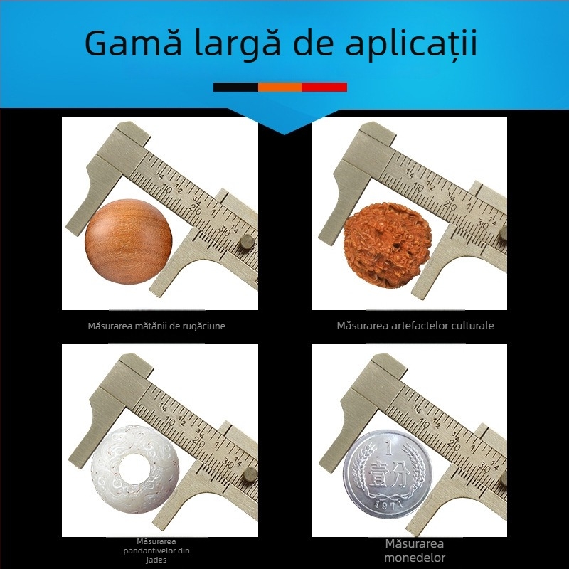 Caliper digital cu construcție din alamă și cupru, corp din oțel inoxidabil, afișaj digital