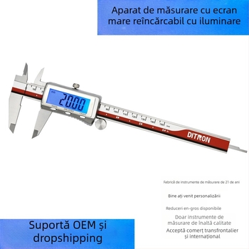 Caliper digital cu ecran mare iluminat, precizie înaltă, marcă OEM, reîncărcabil