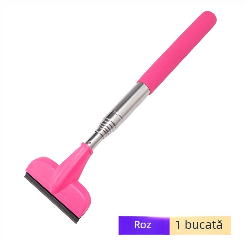 Ștergător telescopic pentru mașină și racletă, model universal 312, PE cauciuc natural + oțel inoxidabil