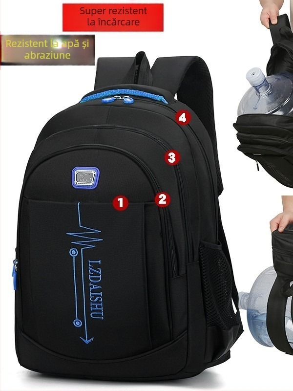 Rucsac Oxford unisex pentru afaceri, compartiment pentru laptop de 15 inchi, capacitate sub 20 L, respirabil, impermeabil, rezistent, cu curea de transport cu pernă de aer.