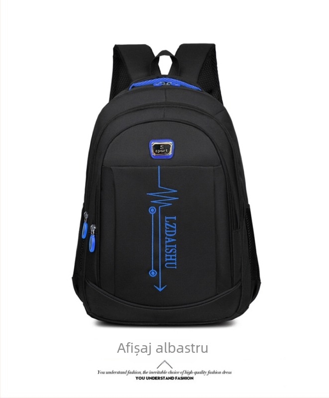 Rucsac Oxford unisex pentru afaceri, compartiment pentru laptop de 15 inchi, capacitate sub 20 L, respirabil, impermeabil, rezistent, cu curea de transport cu pernă de aer.