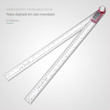 Riglă unghiulară digitală cu afișaj, precizie înaltă, instrument de măsură industrial pentru tâmplărie, protractor multifuncțional