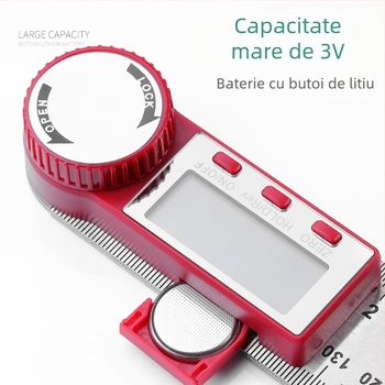 Riglă unghiulară digitală cu afișaj, precizie înaltă, instrument de măsură industrial pentru tâmplărie, protractor multifuncțional