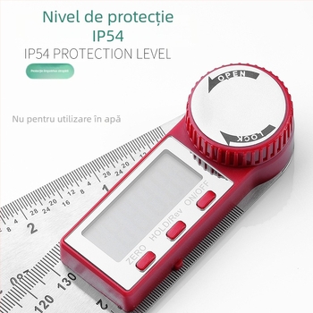 Riglă unghiulară digitală cu afișaj, precizie înaltă, instrument de măsură industrial pentru tâmplărie, protractor multifuncțional
