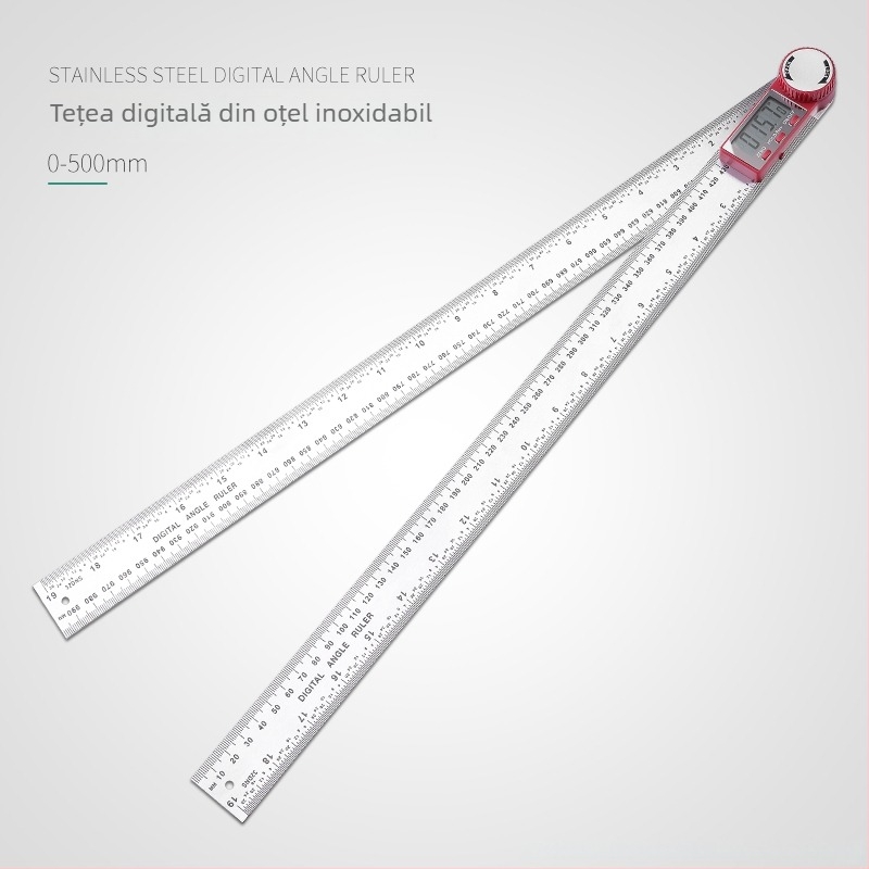 Riglă unghiulară digitală cu afișaj, precizie înaltă, instrument de măsură industrial pentru tâmplărie, protractor multifuncțional
