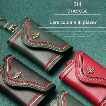 Geantă pentru chei – ultra-ușoară, material PU, căptușeală PU, stil urban minimalist