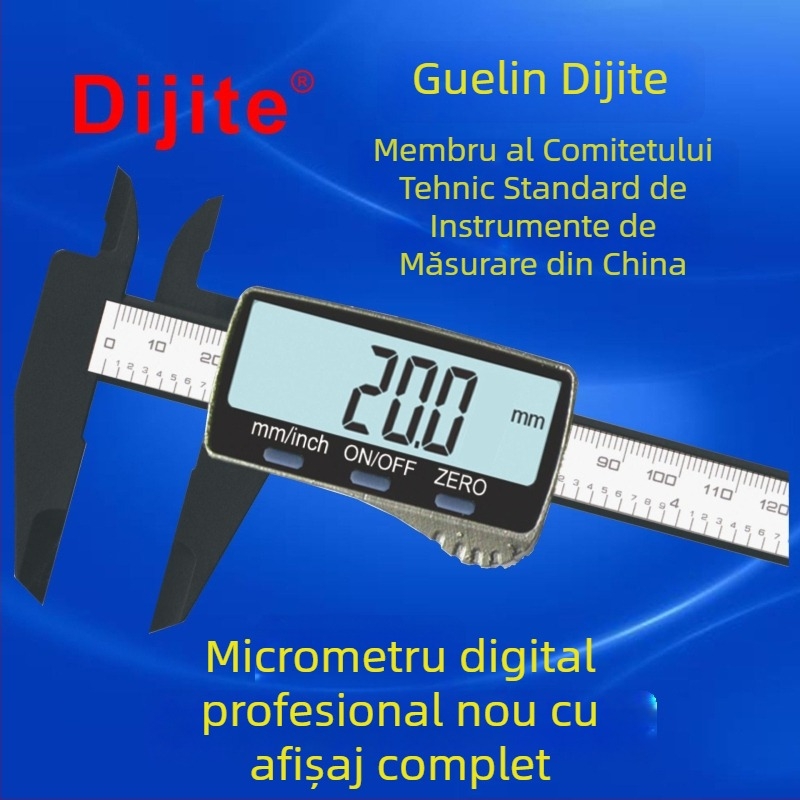 Dijite caliper digital, corp din plastic, afișaj LCD electronic