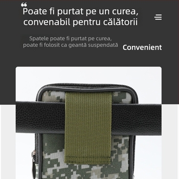 Geantă de talie pentru bărbați - canvas, impermeabilă, ultraușoară, rezistentă la uzură, pentru naveta de afaceri, iarnă 2024