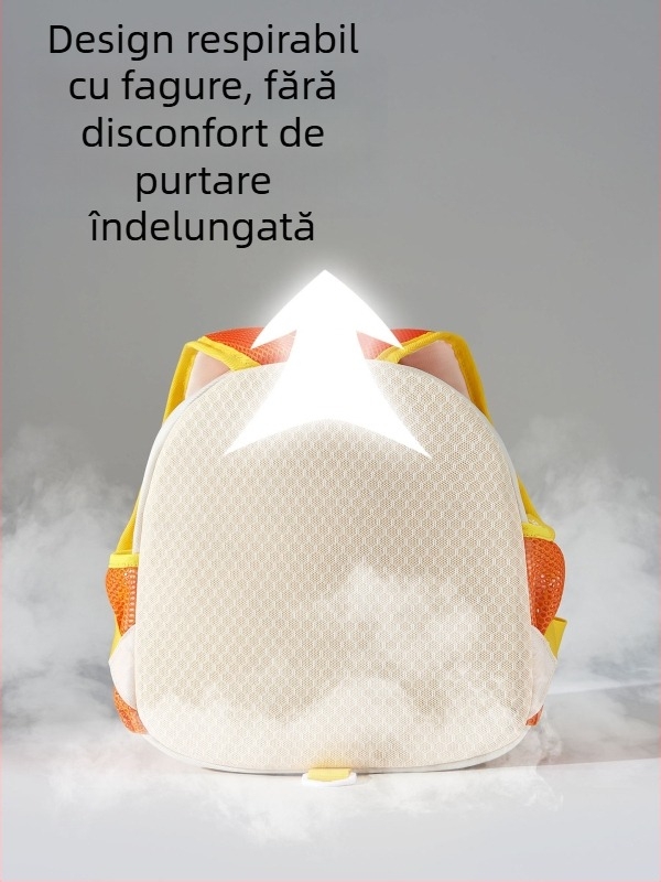 Kyushu Cat ghiozdan pentru copii — țesătură Oxford, respirabil și impermeabil, ultra-ușor, model animale, căptușeală poliester