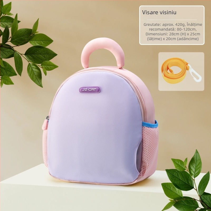 Kyushu Cat ghiozdan pentru copii — țesătură Oxford, respirabil și impermeabil, ultra-ușor, model animale, căptușeală poliester