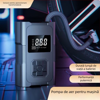 Pompa de aer electric montată pe vehicul, cu afișaj digital, 12V, 120W, 35 L/min, încărcare USB-C