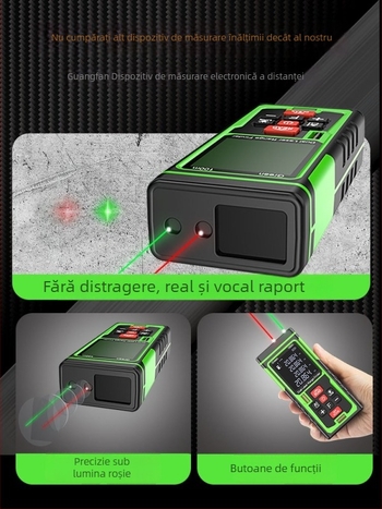 Distanțometru laser pentru exterior, riglă digitală cu infraroșu, precizie înaltă, model Cjy