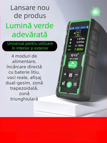 Distanțier laser portabil pentru exterior, măsurare prin infraroșu, model NF-275G/NF-274BG, înaltă precizie