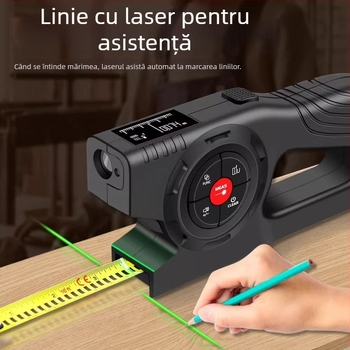 SNAKOL SK-TM03 distanțier laser – riglă digitală inteligentă 3 în 1 cu afișaj digital, baterie reîncărcabilă