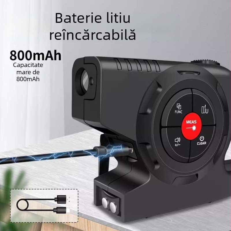 SNAKOL SK-TM03 distanțier laser – riglă digitală inteligentă 3 în 1 cu afișaj digital, baterie reîncărcabilă