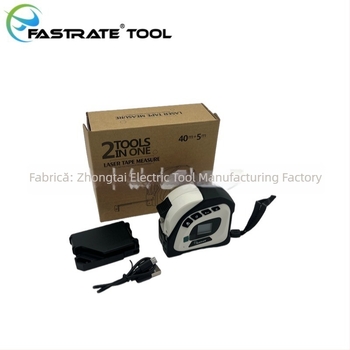 Meter de distanță cu laser 2-în-1, bandă de măsurat multifuncțională, rază 40+5 m, personalizabil