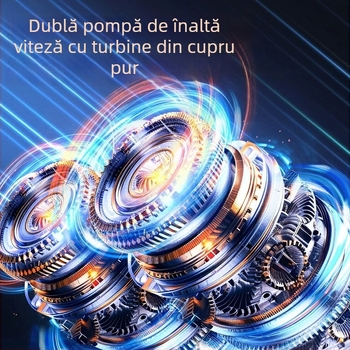 Pompă de aer auto portabilă, fără fir, cu cilindru dublu — 48V, 120W, 50 L/min, durată de funcționare 5–20 min