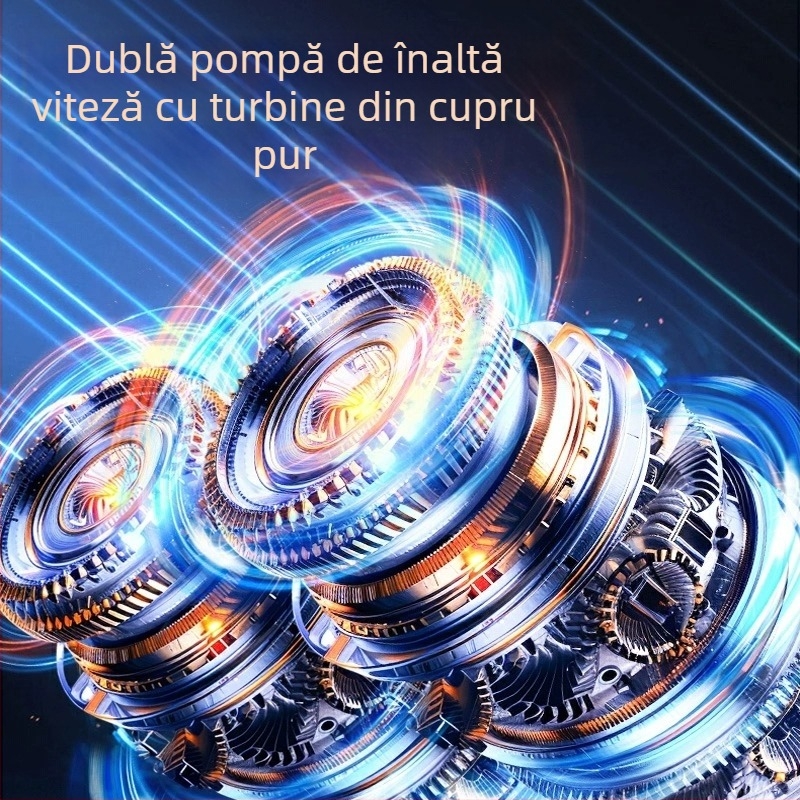 Pompă de aer auto portabilă, fără fir, cu cilindru dublu — 48V, 120W, 50 L/min, durată de funcționare 5–20 min