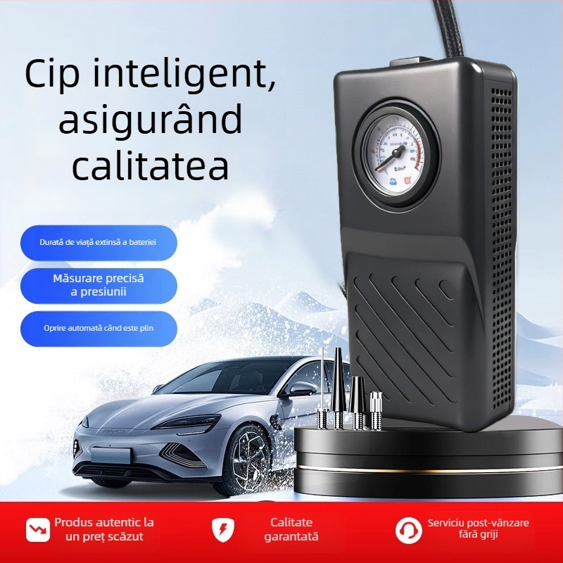 Pompă de aer auto portabilă, fără fir, cu cilindru dublu — 48V, 120W, 50 L/min, durată de funcționare 5–20 min