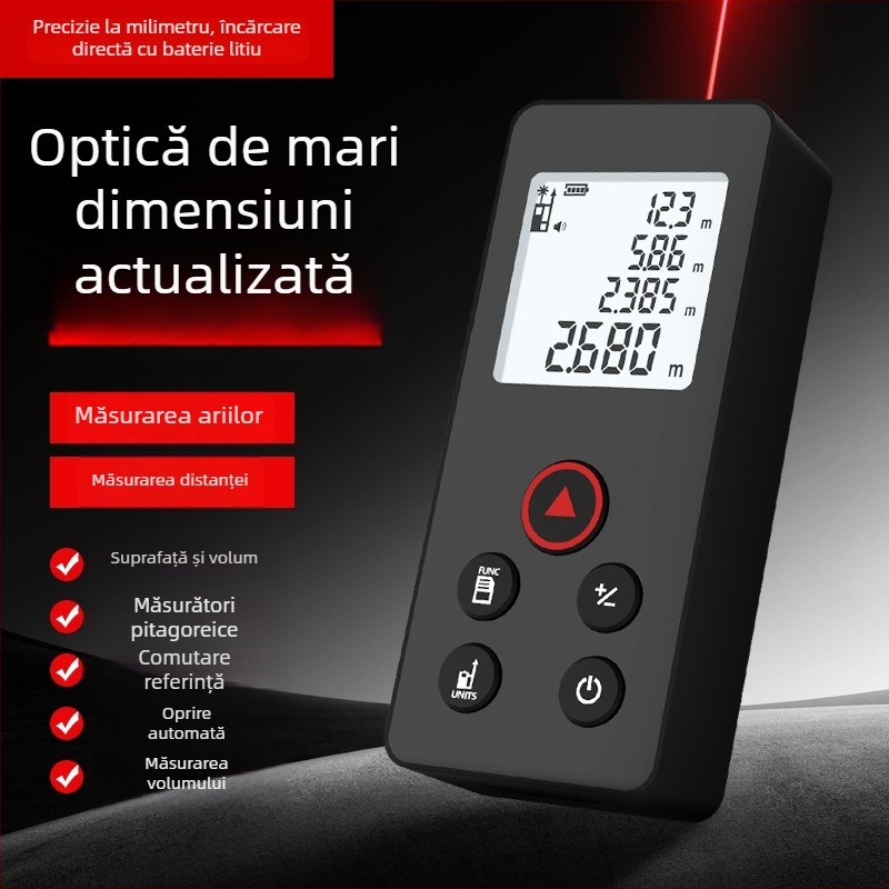 Peak of Rice N40puls distanțimetru cu laser portabil infraroșu pentru măsurarea precisă a suprafețelor și distanțelor