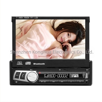 Player MP5 Bluetooth pentru mașină cu ecran OLED tactil retractabil, suport pentru camera de marșarier, SD/USB