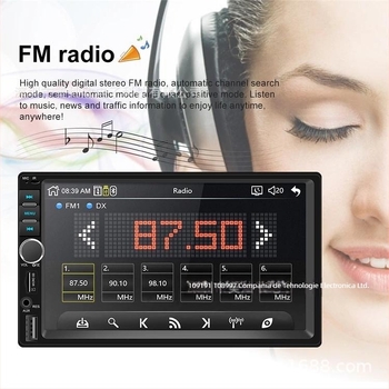 Ecran navigare auto MP5 cu CarPlay și upgrade la consola centrală, modelul 7018; ecran LCD; card SD; rază 30 m; garanție națională