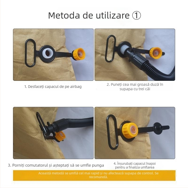 Sac aer container cu pompă cu cilindri multipli, afișaj digital, 220W, funcționare continuă >20 min, lumină de avertizare