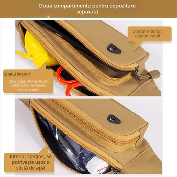 Borsetă de talie pentru sport, pânză, unisex, pentru activități în aer liber