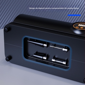 Pompa de aer pentru mașină cu afișaj digital și oprire automată presetată, 12V 100W, cablu de alimentare de 3,25 m