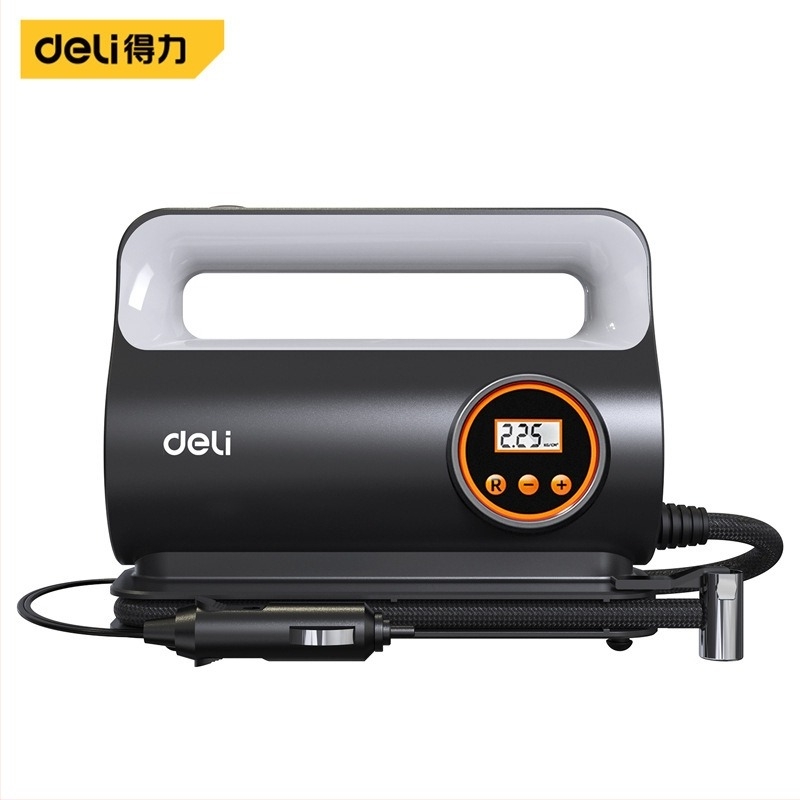 Pompa de aer pentru mașină cu afișaj digital și oprire automată presetată, 12V 100W, cablu de alimentare de 3,25 m