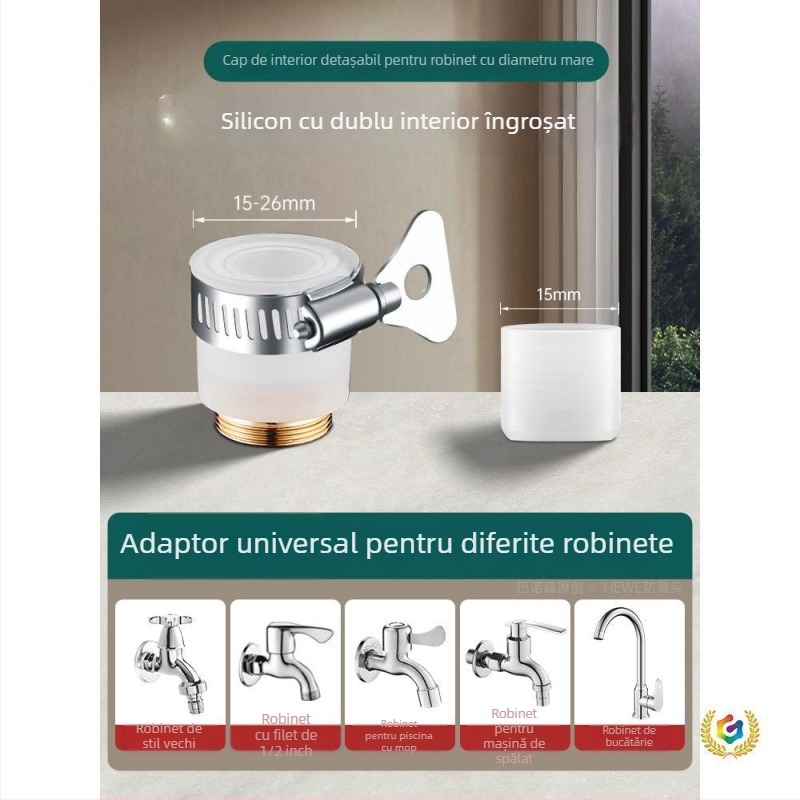 Extender pentru țeava robinetului de bucătărie, corp din cupru, finisaj periat, certificat CE