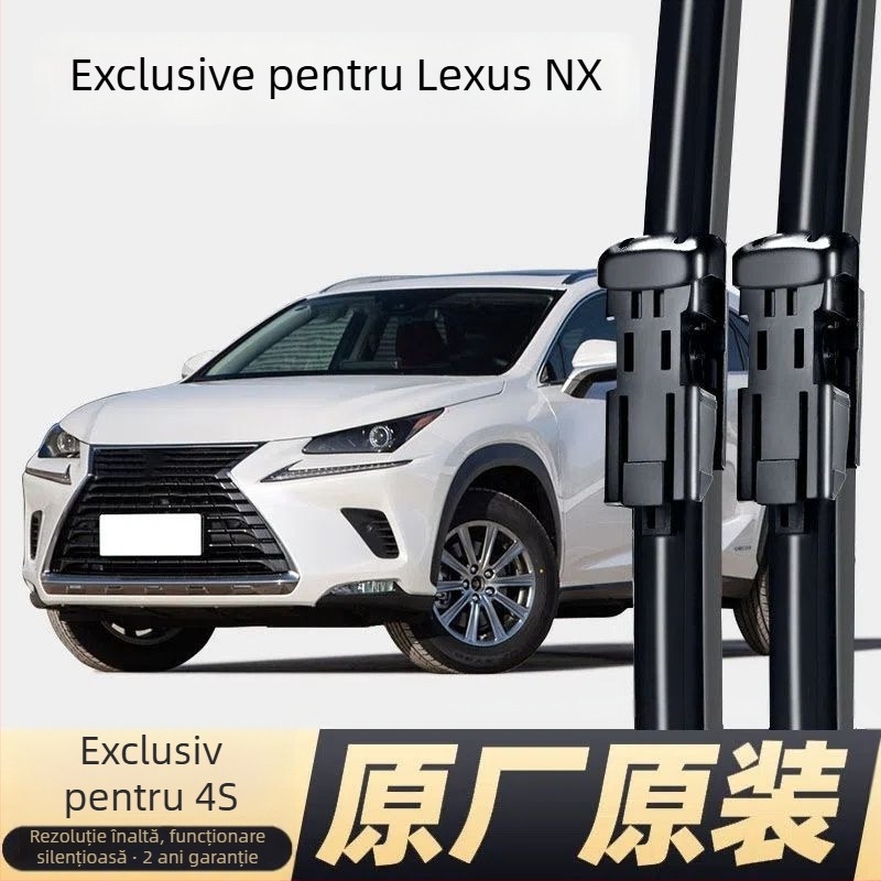 Ștergătoare parbriz Lexus NX – frameless, față și spate, bandă de cauciuc 300H, Ganuo