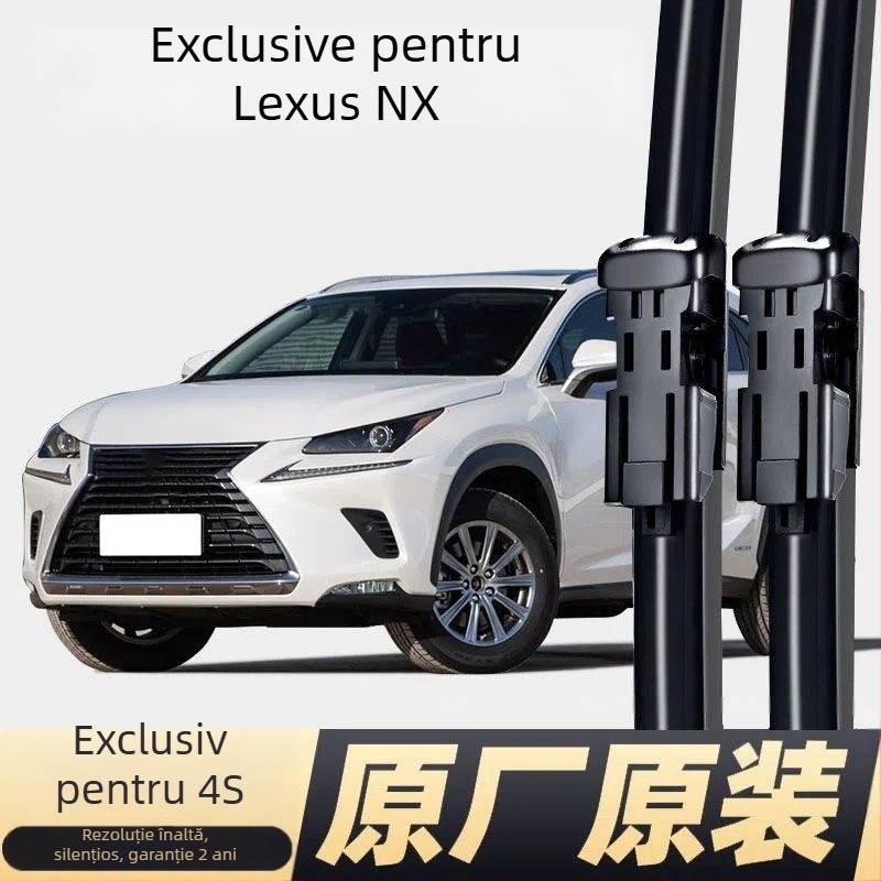 Ștergătoare parbriz Lexus NX – frameless, față și spate, bandă de cauciuc 300H, Ganuo