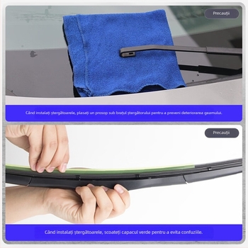 Lama ștergător parbriz față și spate, cauciuc, model 1