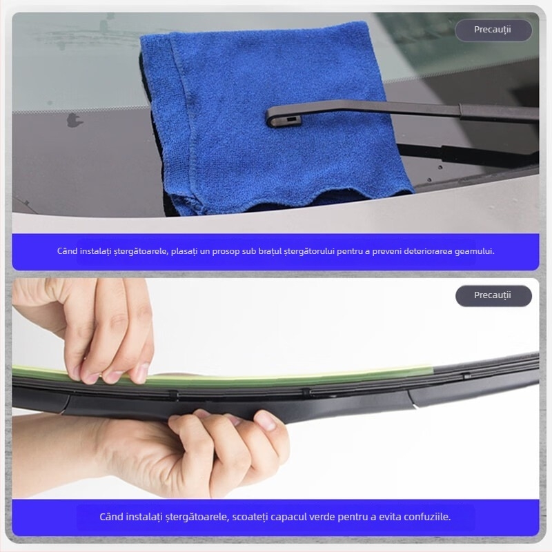 Lama ștergător parbriz față și spate, cauciuc, model 1