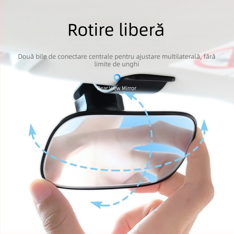 Oglindă retrovizoare auto cu lentilă curvată, unghi larg, potrivire universală, oglindă de observare a bebelușului